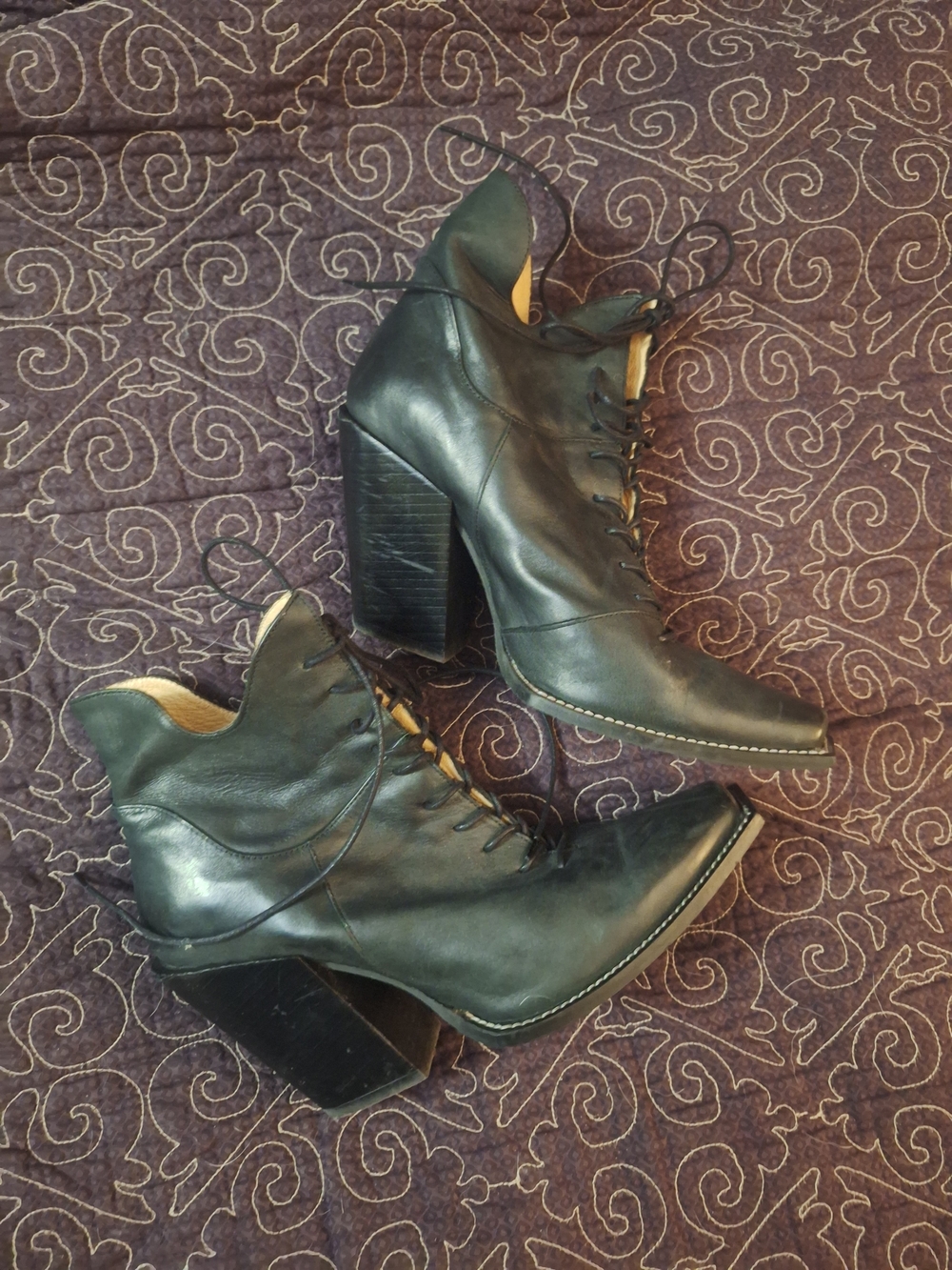 Fluevog Signature Prince George Lace-Up Ankle Boots - Picture 3 of 5